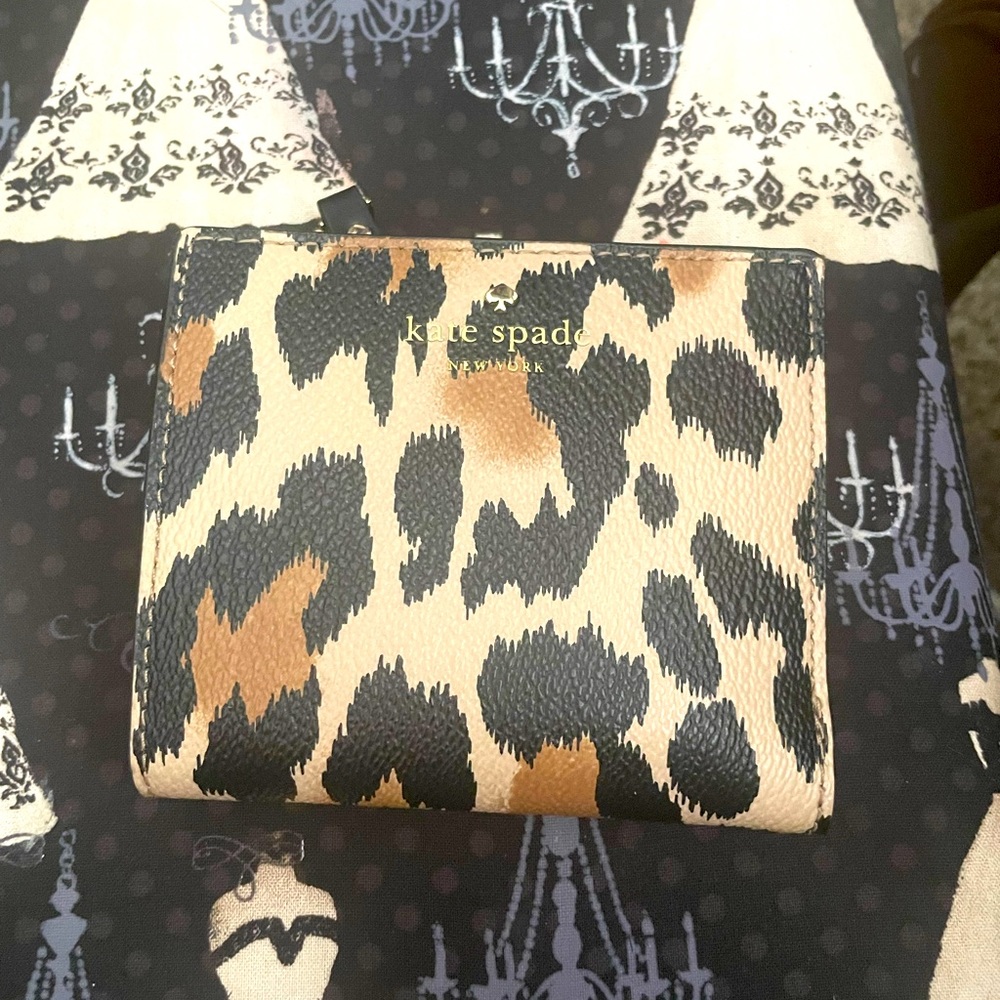 Kate spade leopard wallet
